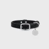 SMALL THIN DOG COLLAR IN SUEDE CALFSKIN WITH STRASS