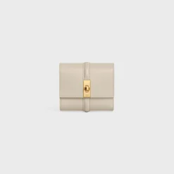Small Trifold wallet 16 in Shiny Calfskin