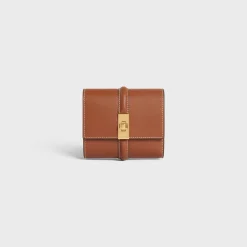 Small Trifold wallet 16 in Shiny Calfskin