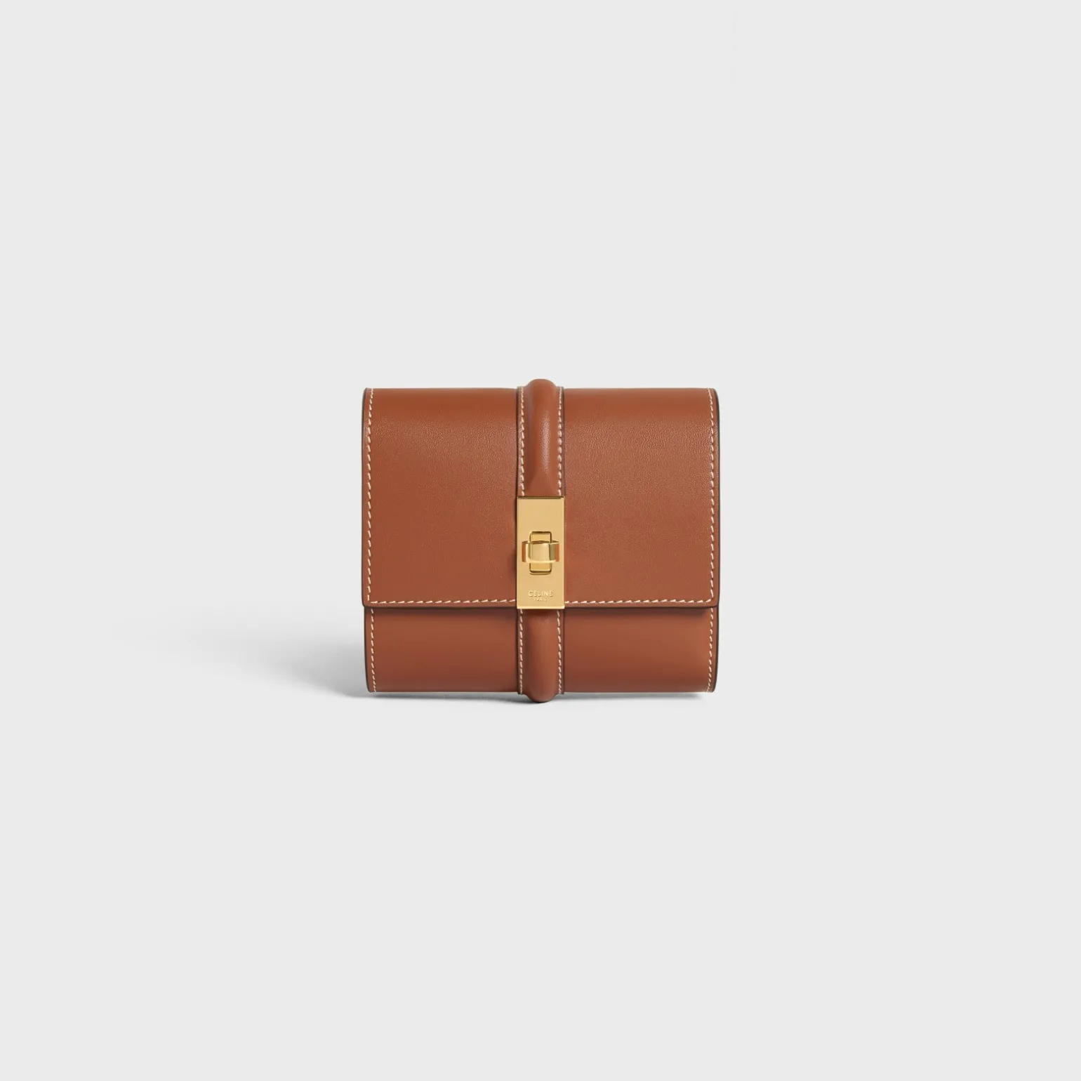 Small Trifold wallet 16 in Shiny Calfskin