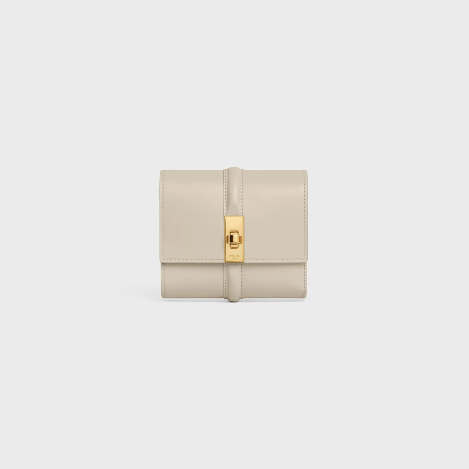 Small Trifold wallet 16 in Shiny Calfskin