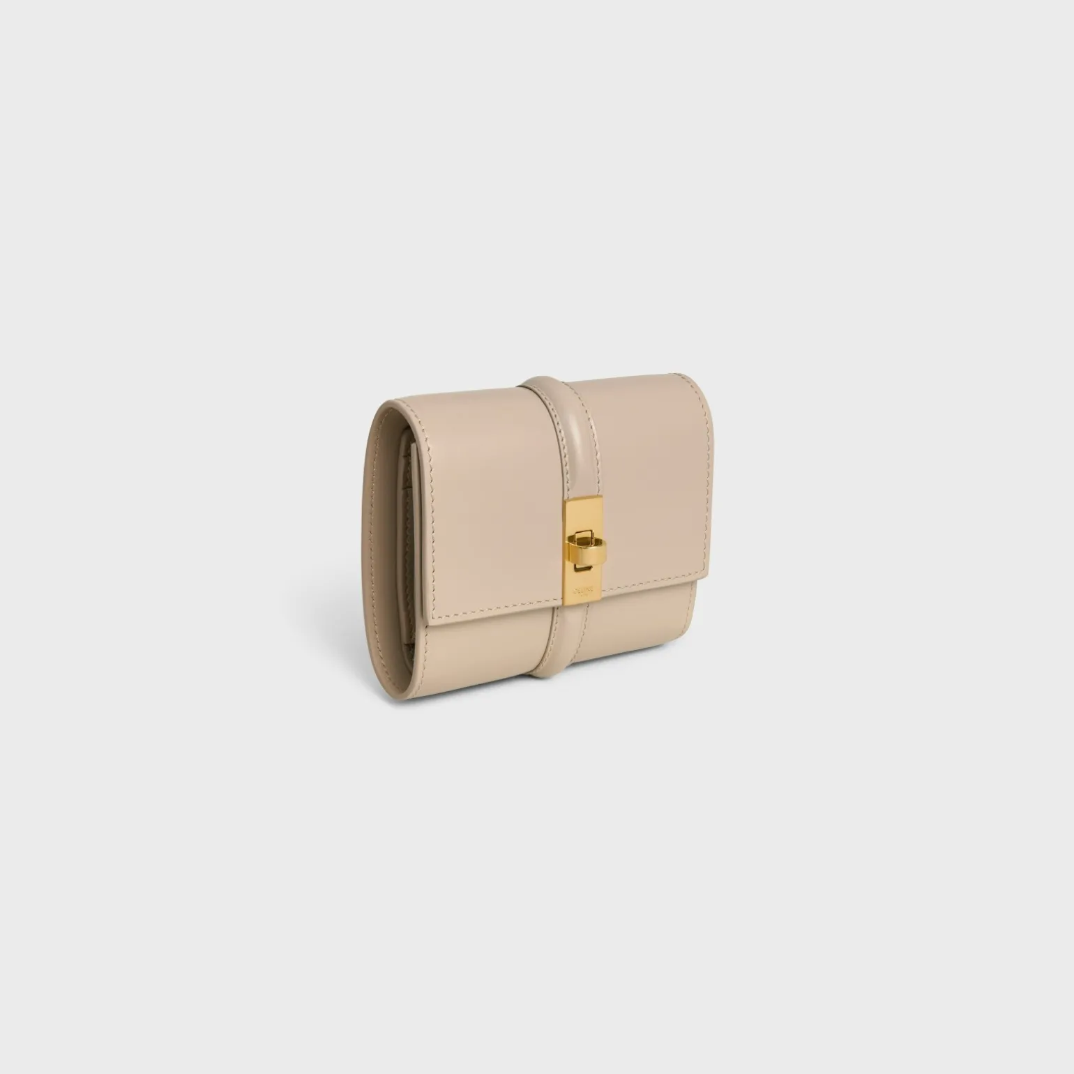 Small Trifold wallet 16 in Shiny Calfskin