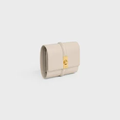 Small Trifold wallet 16 in Shiny Calfskin