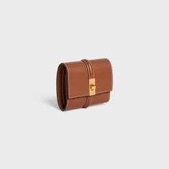 Small Trifold wallet 16 in Shiny Calfskin