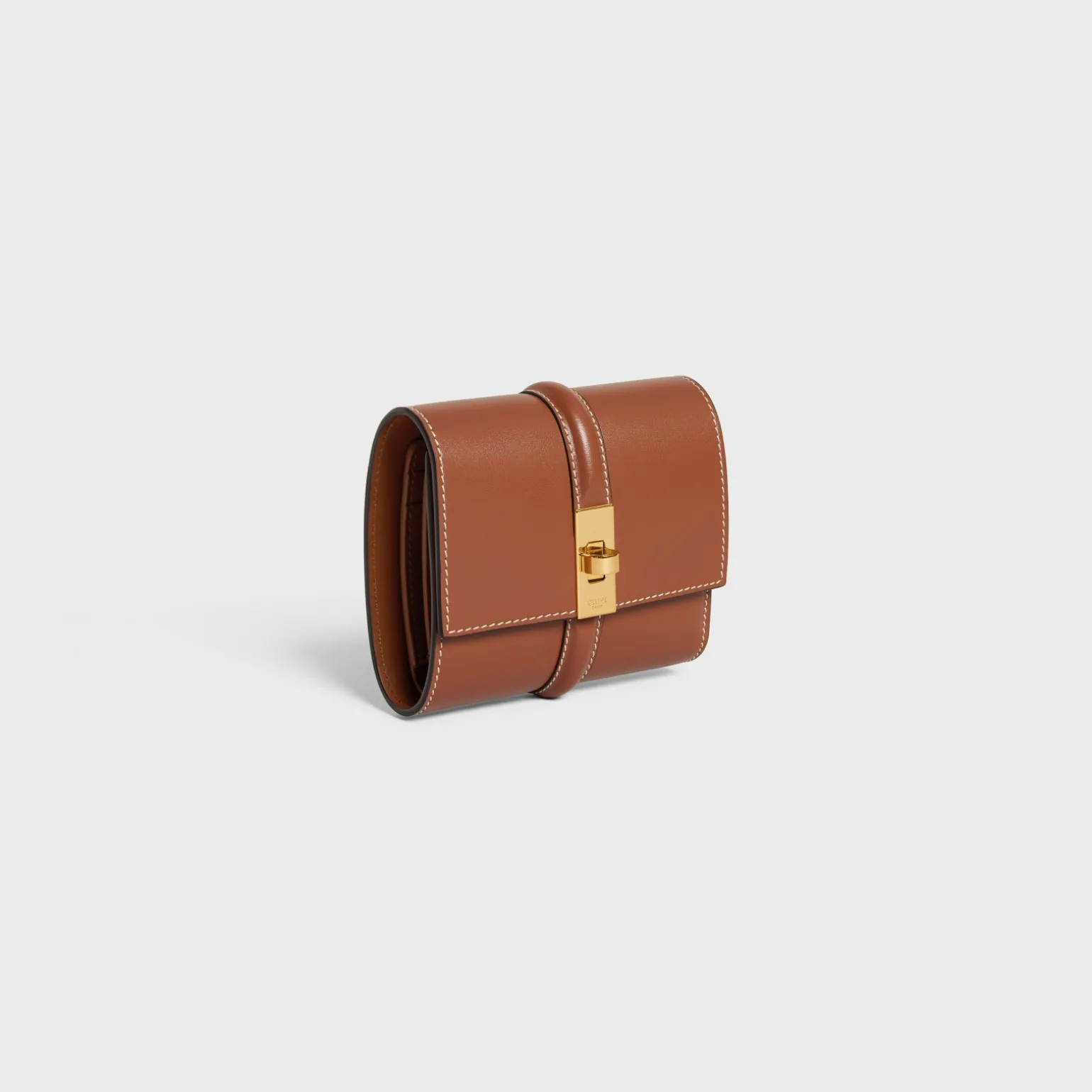 Small Trifold wallet 16 in Shiny Calfskin