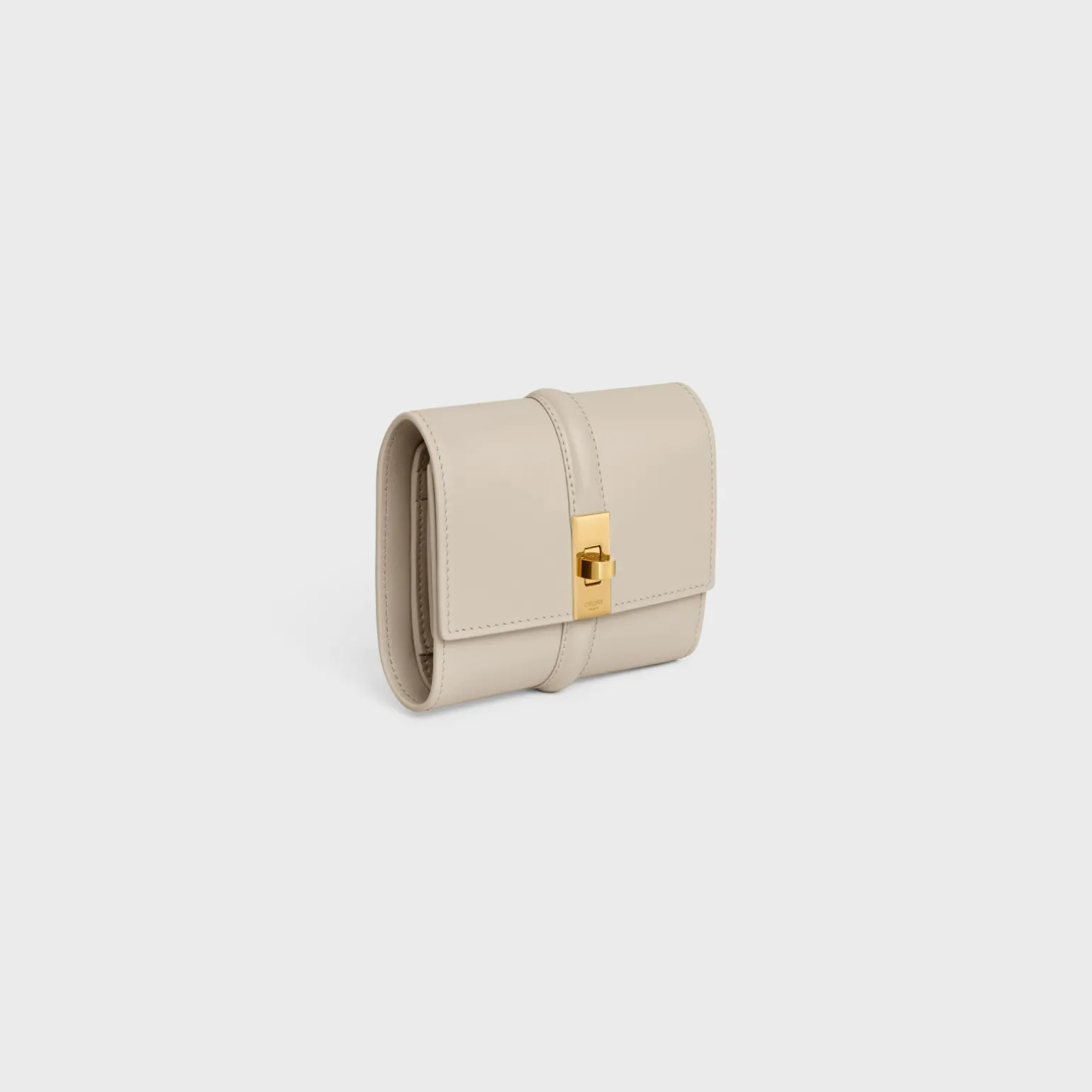 Small Trifold wallet 16 in Shiny Calfskin