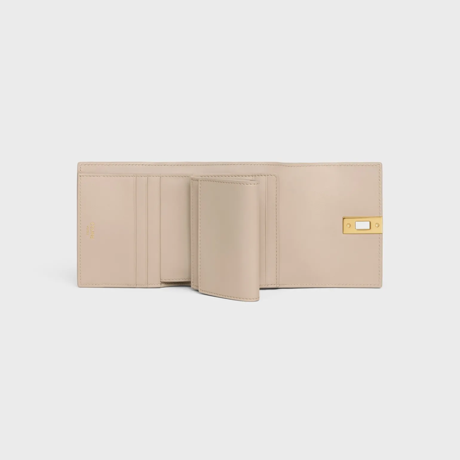 Small Trifold wallet 16 in Shiny Calfskin