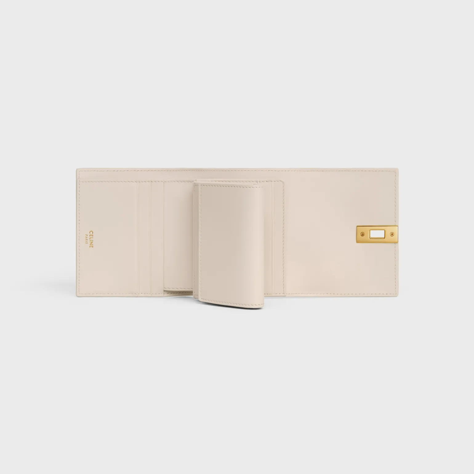 Small Trifold wallet 16 in Shiny Calfskin