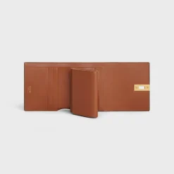 Small Trifold wallet 16 in Shiny Calfskin