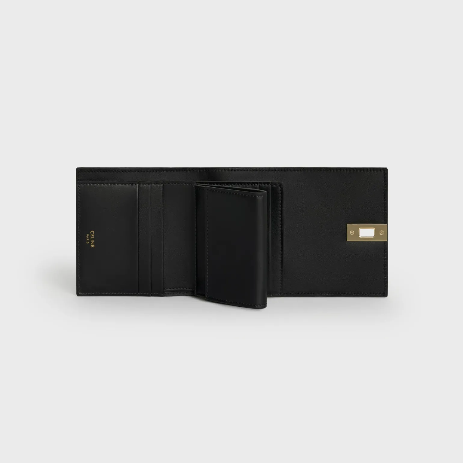 Small Trifold wallet 16 in Shiny Calfskin