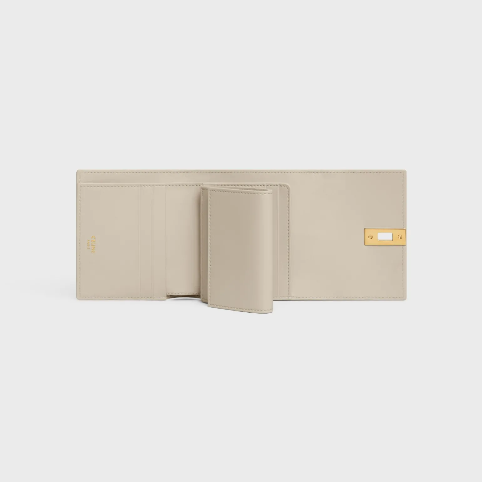 Small Trifold wallet 16 in Shiny Calfskin
