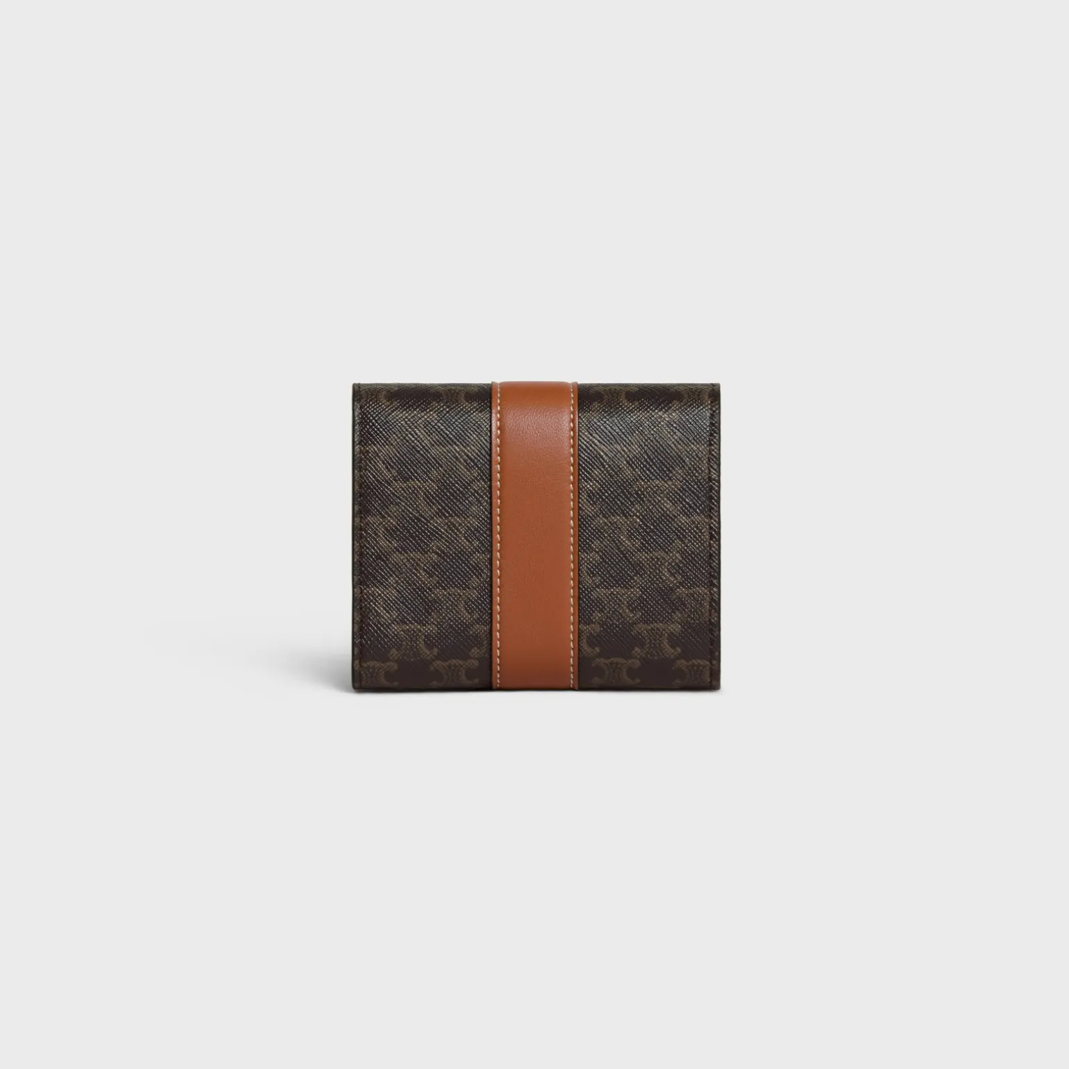 Small Trifold wallet in Triomphe Canvas and Lambskin