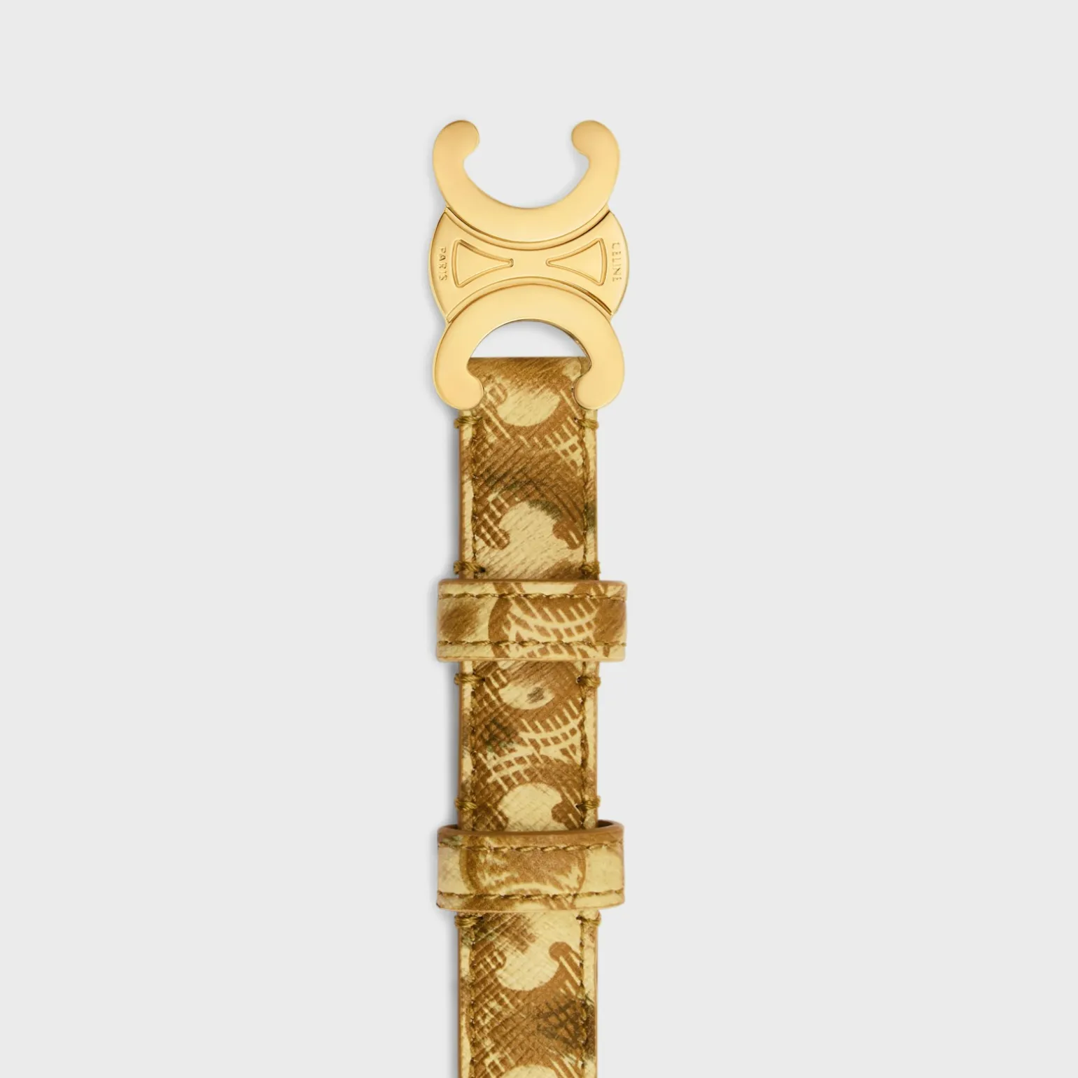 Small Triomphe Belt in TRIOMPHE CANVAS WITH LEOPARD PRINT
