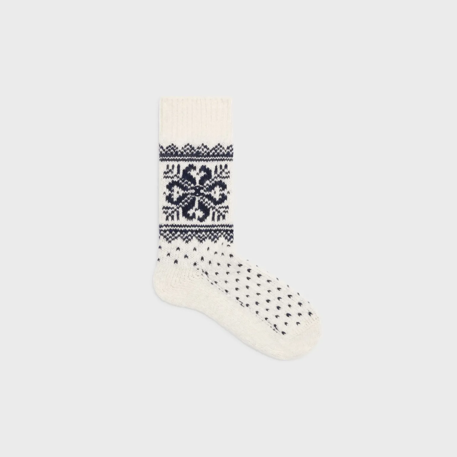 socks in fair isle wool