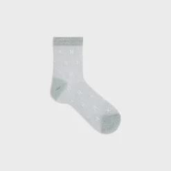 socks in monogram lurex