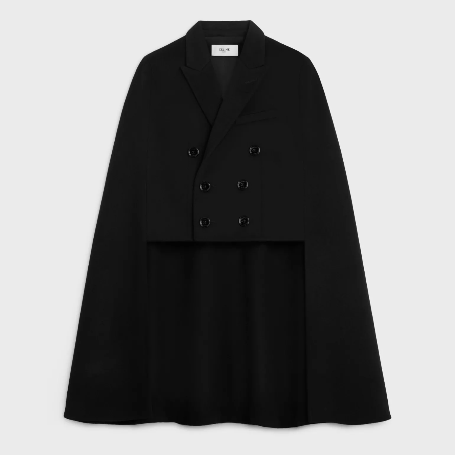 spencer cape coat in cashmere cloth
