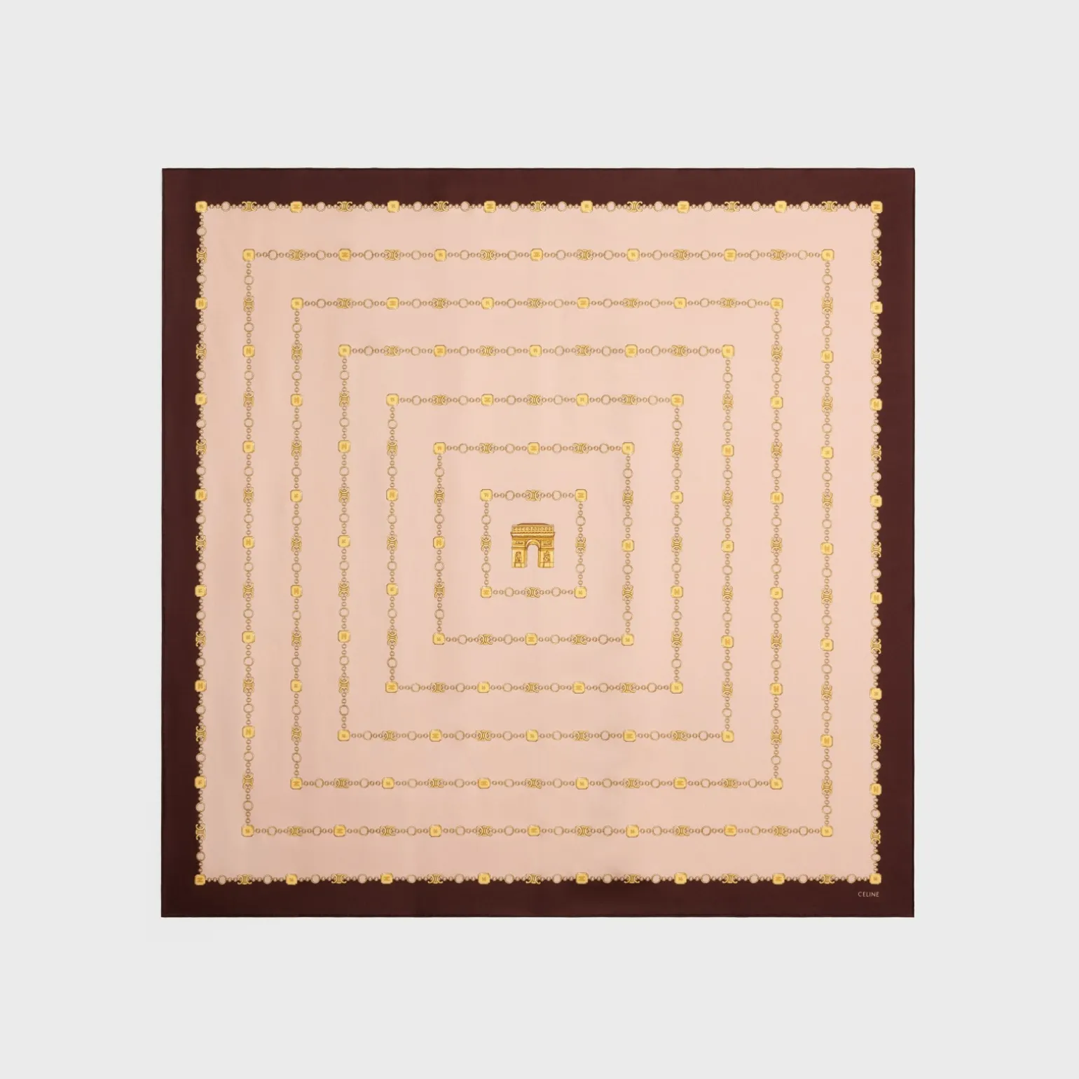 square in arc de triomphe silk twill