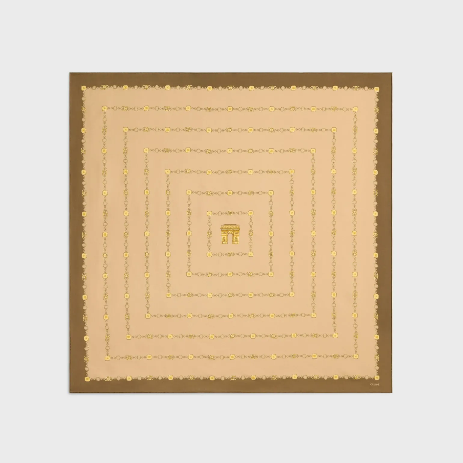 square in arc de triomphe silk twill