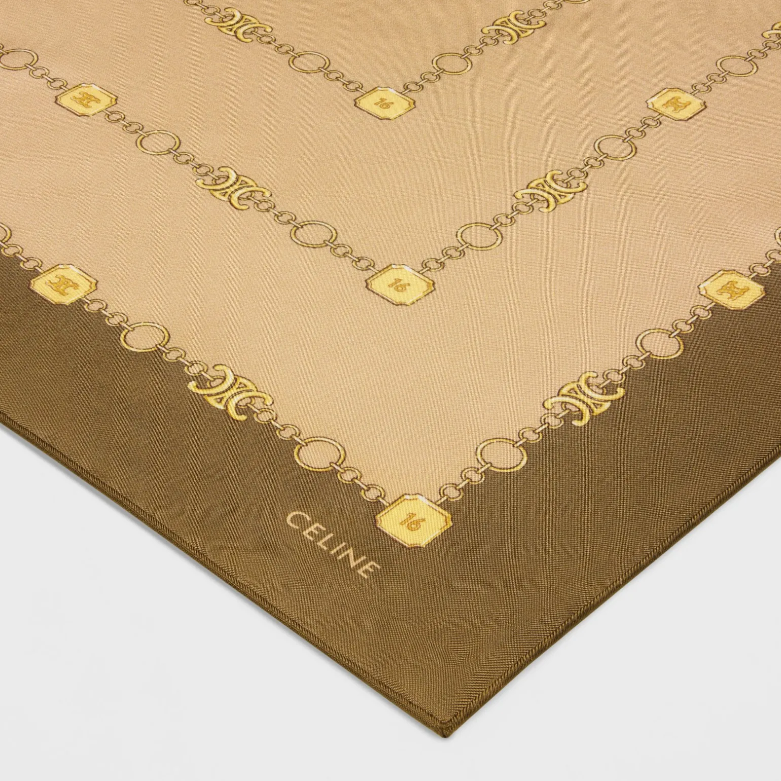 square in arc de triomphe silk twill
