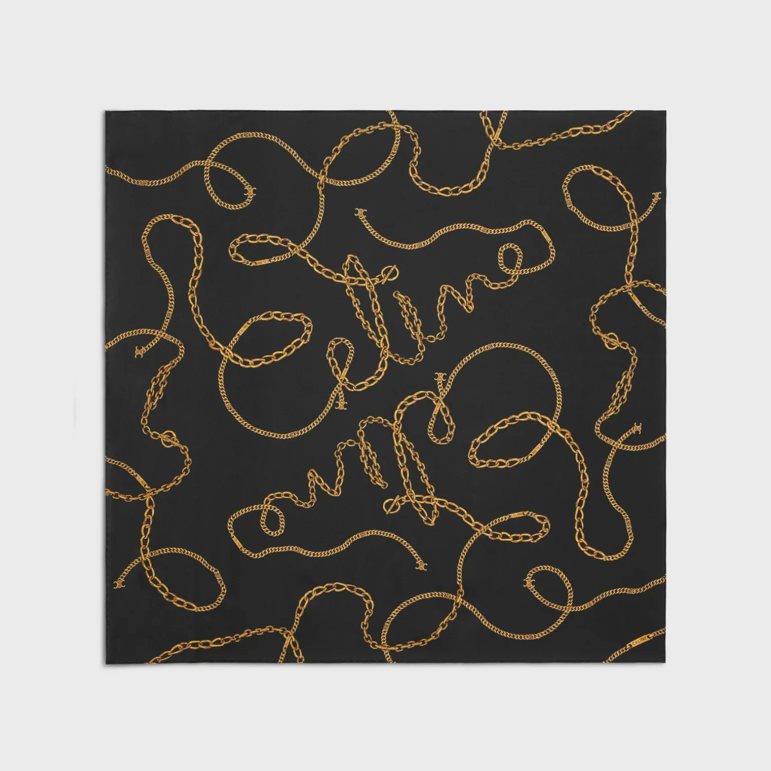 SQUARE IN CELINE CHAIN SILK TWILL