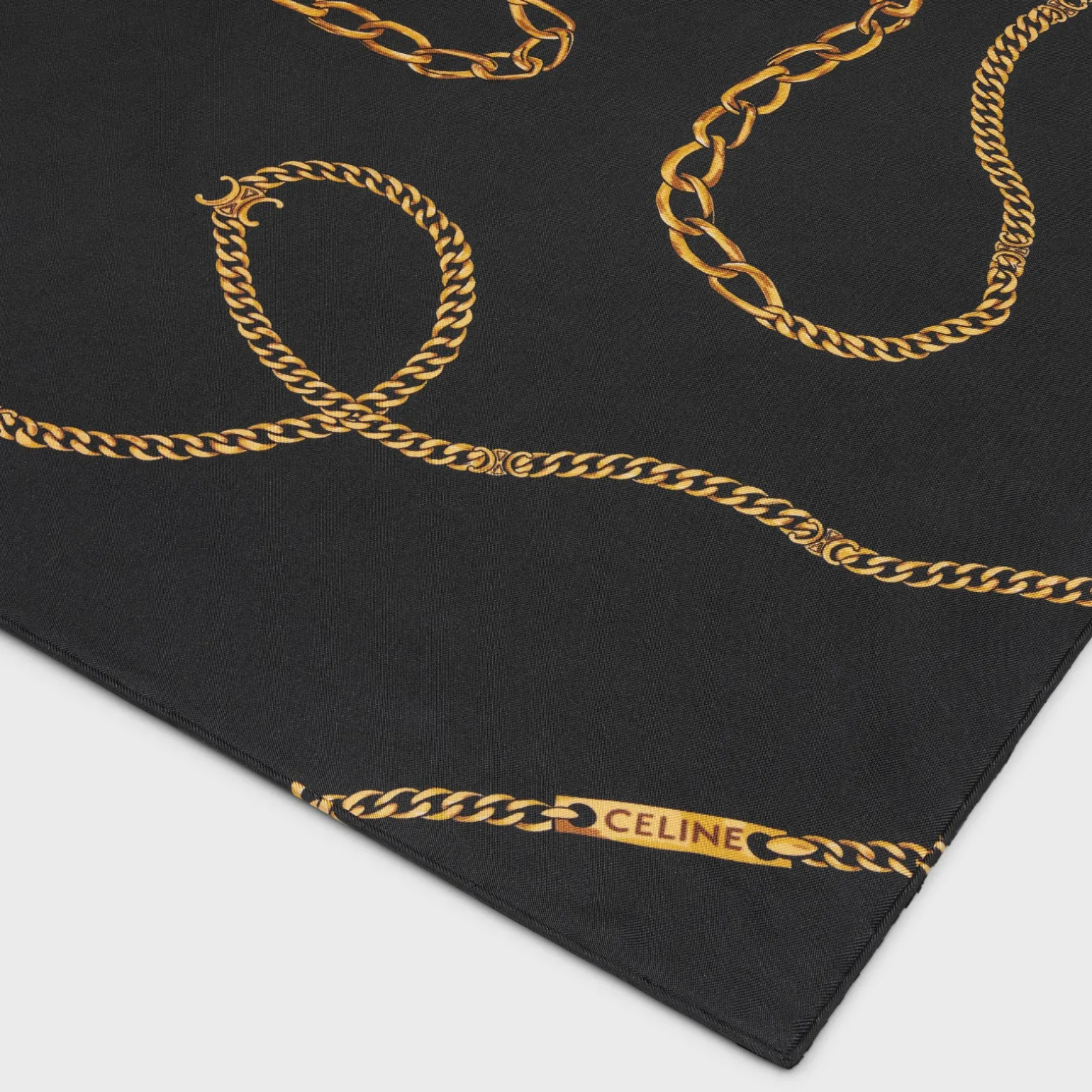 SQUARE IN CELINE CHAIN SILK TWILL