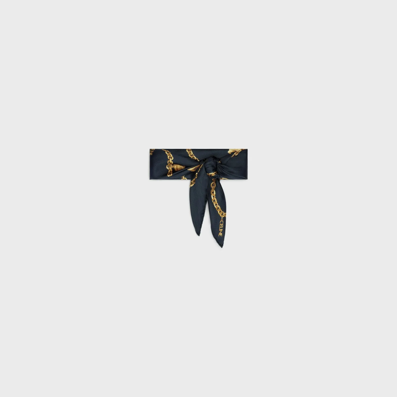 SQUARE IN CHAIN TASSELS SILK TWILL