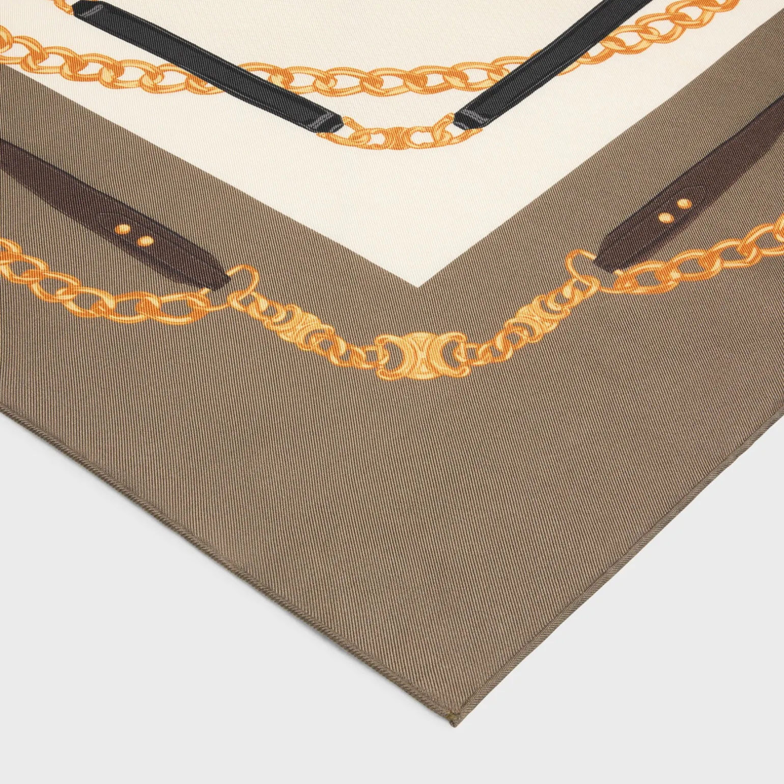 square in coat of arms silk twill
