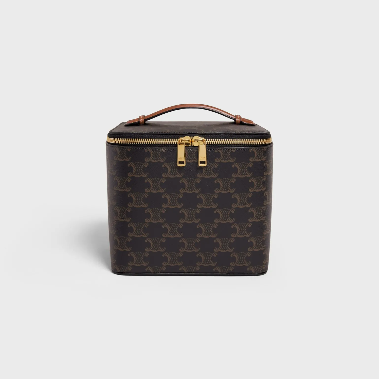 SQUARE VANITY CASE IN TRIOMPHE CANVAS AND CALFSKIN