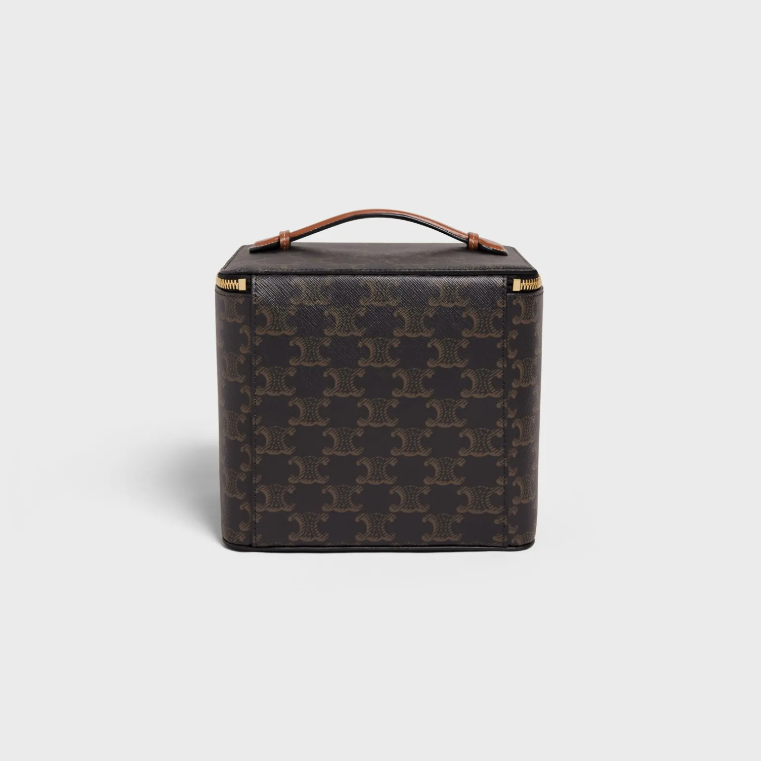 SQUARE VANITY CASE IN TRIOMPHE CANVAS AND CALFSKIN