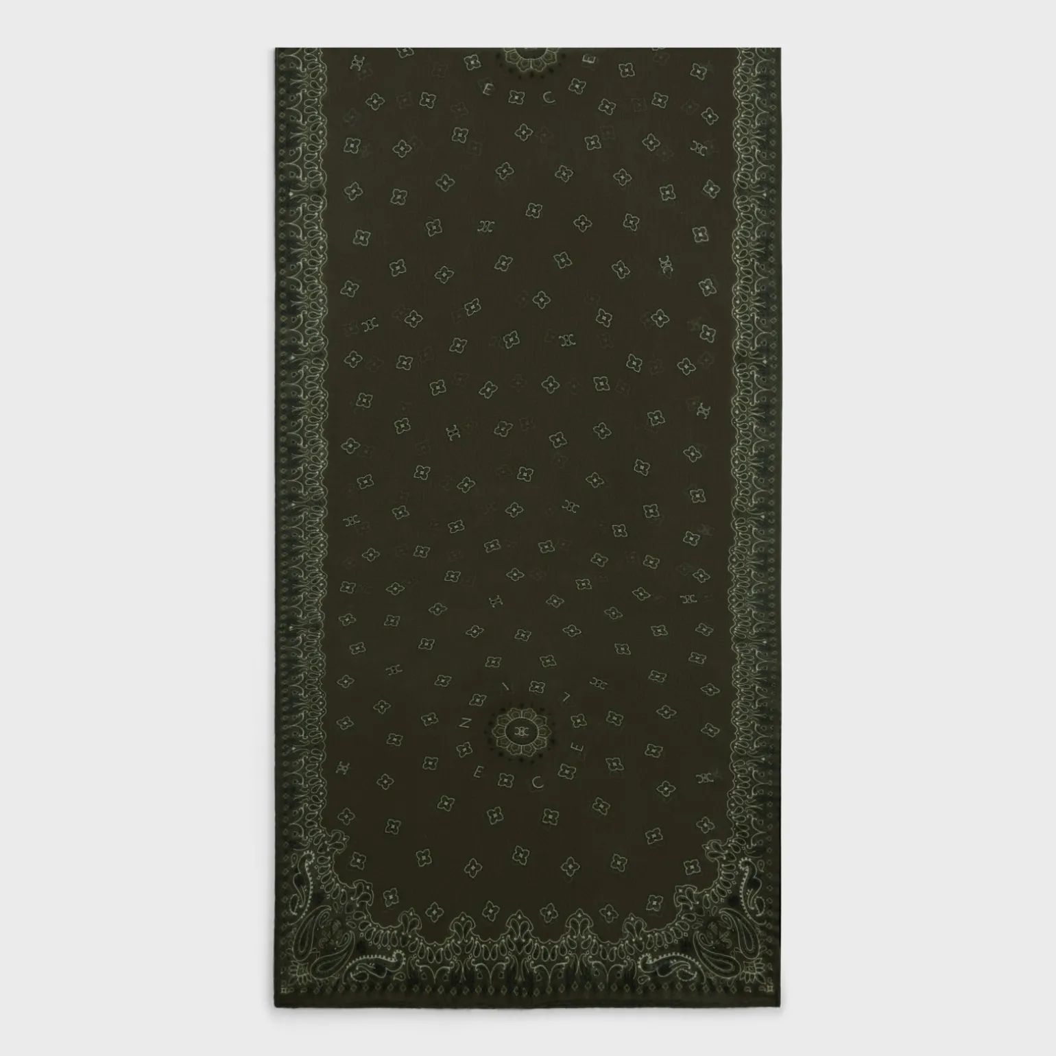 stole in floral cashmere muslin