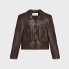 straight blouson jacket in soft lambskin