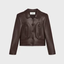 straight blouson jacket in soft lambskin