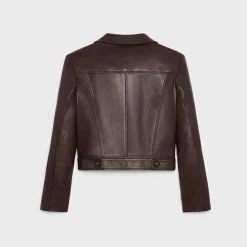 straight blouson jacket in soft lambskin