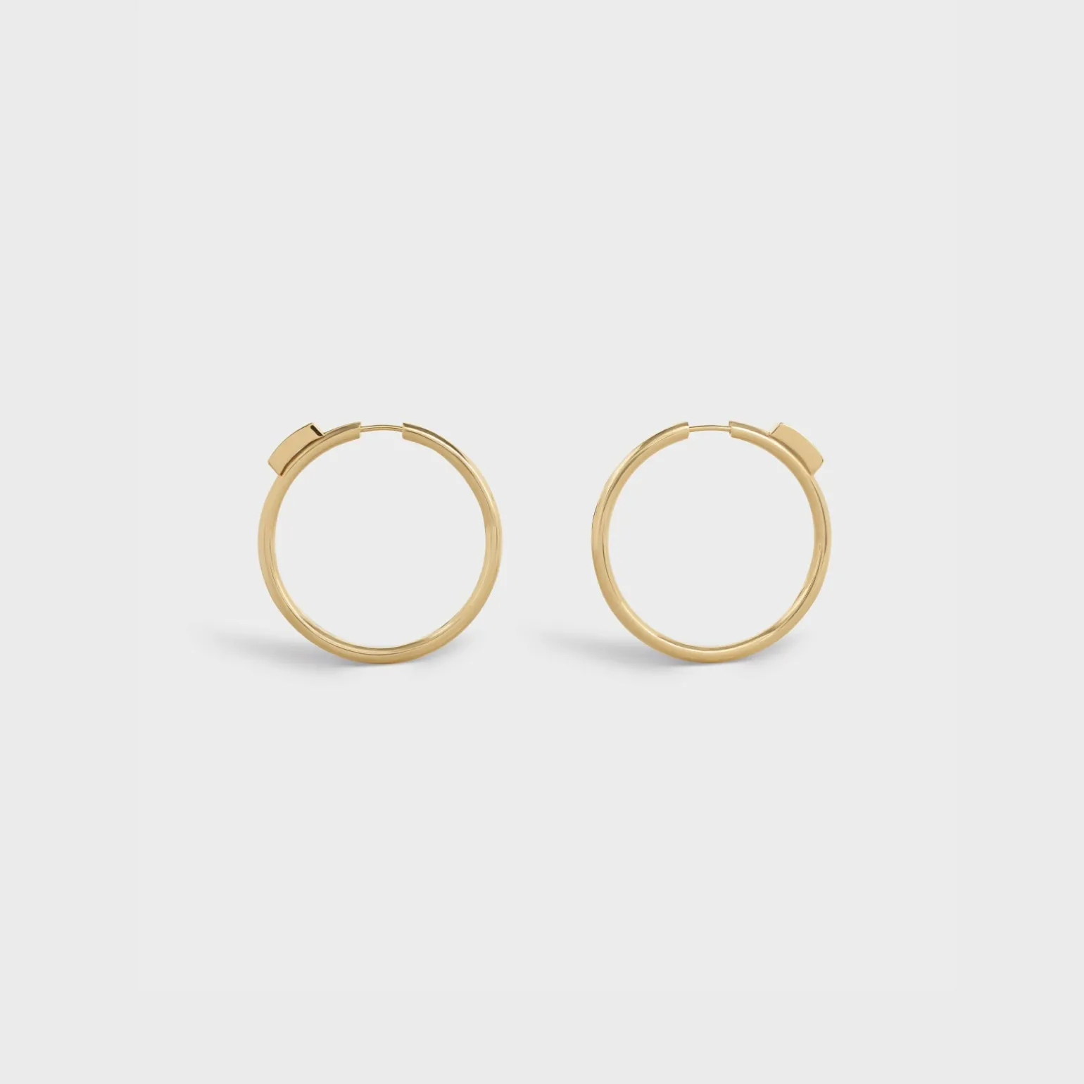 Systeme Large Hoops in Yellow Gold and Diamonds
