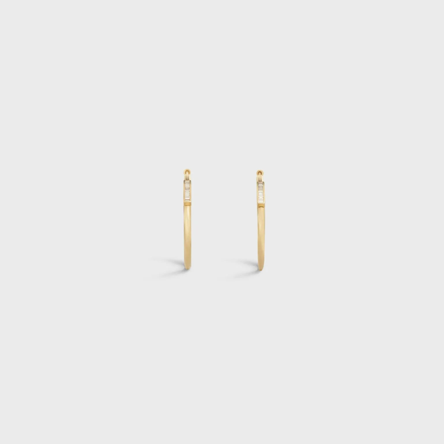 Systeme Large Hoops in Yellow Gold and Diamonds