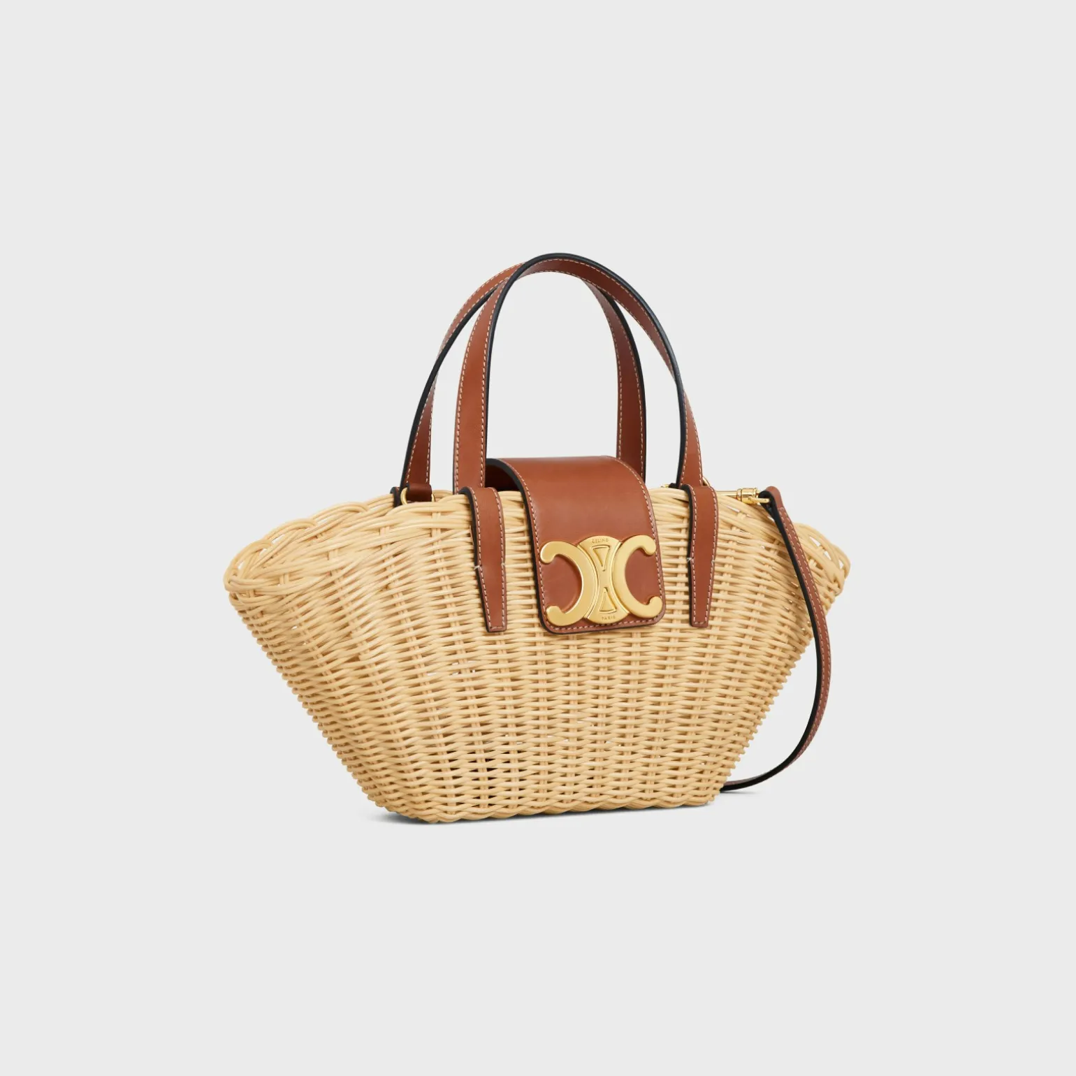 TEEN COUFFIN in WICKER AND NATURAL CALFSKIN