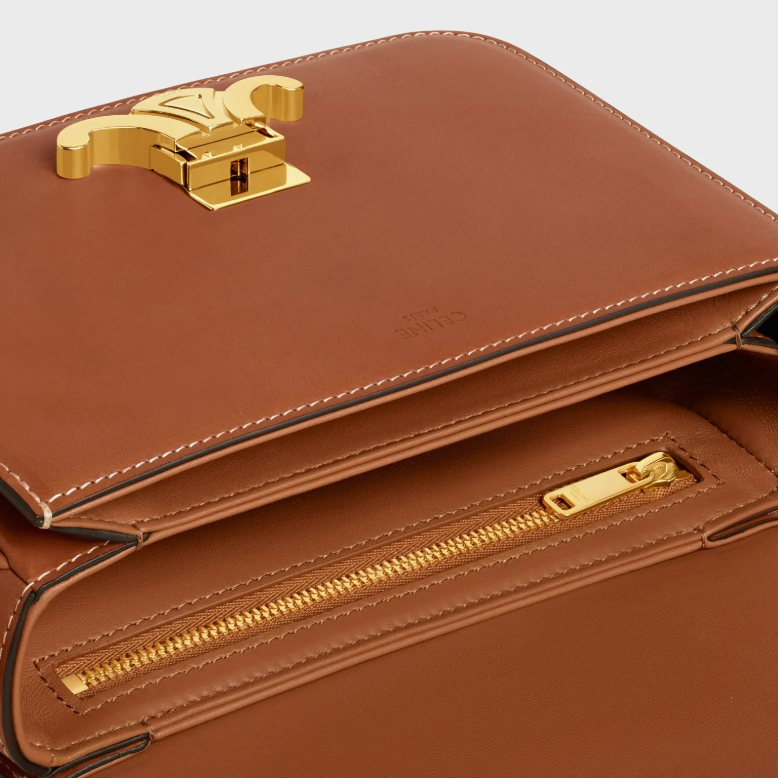 Teen Triomphe Bag in Natural Calfskin