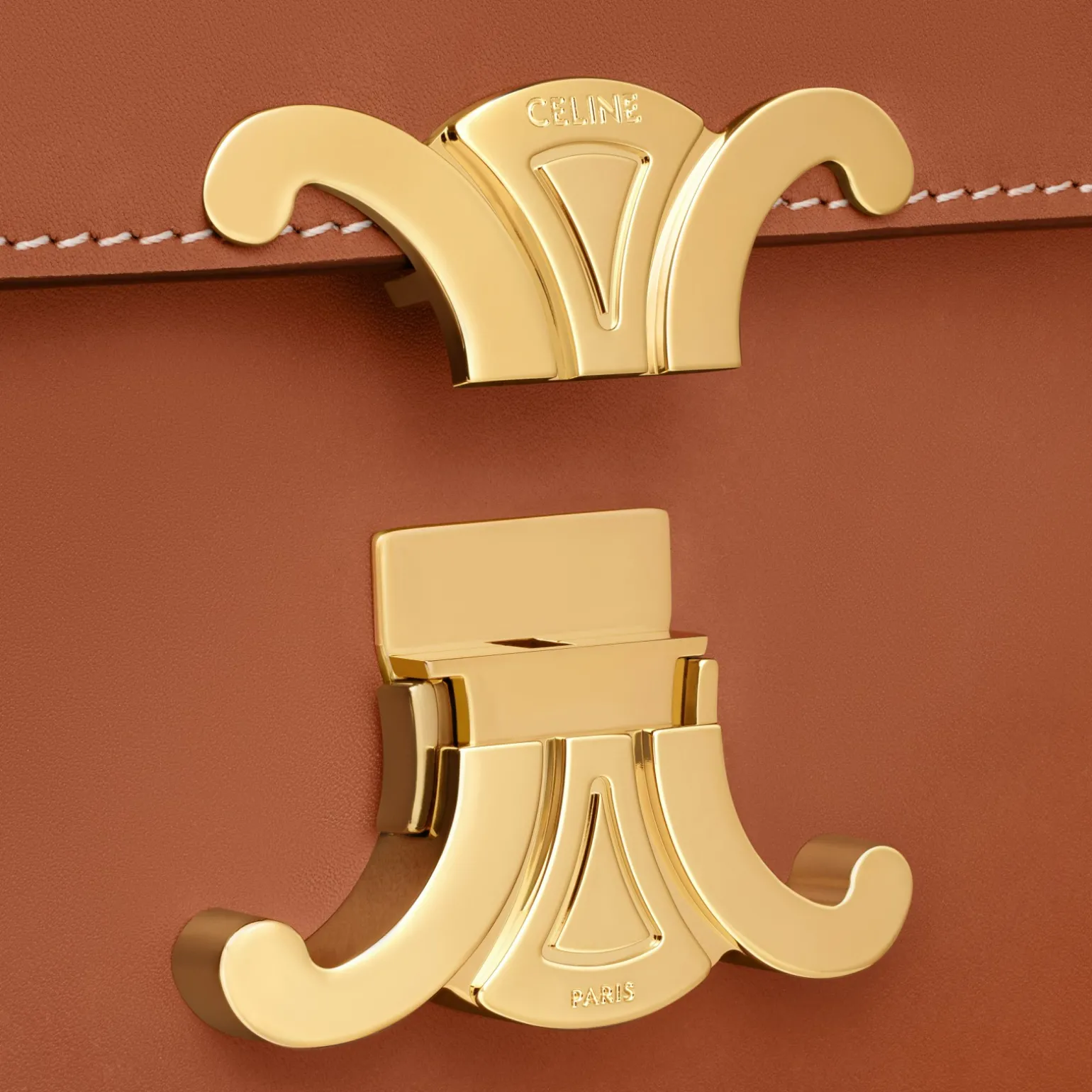Teen Triomphe Bag in Natural Calfskin