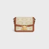 TEEN TRIOMPHE BAG in RAFFIA EFFECT TEXTILE WITH TRIOMPHE EMBROIDERIES