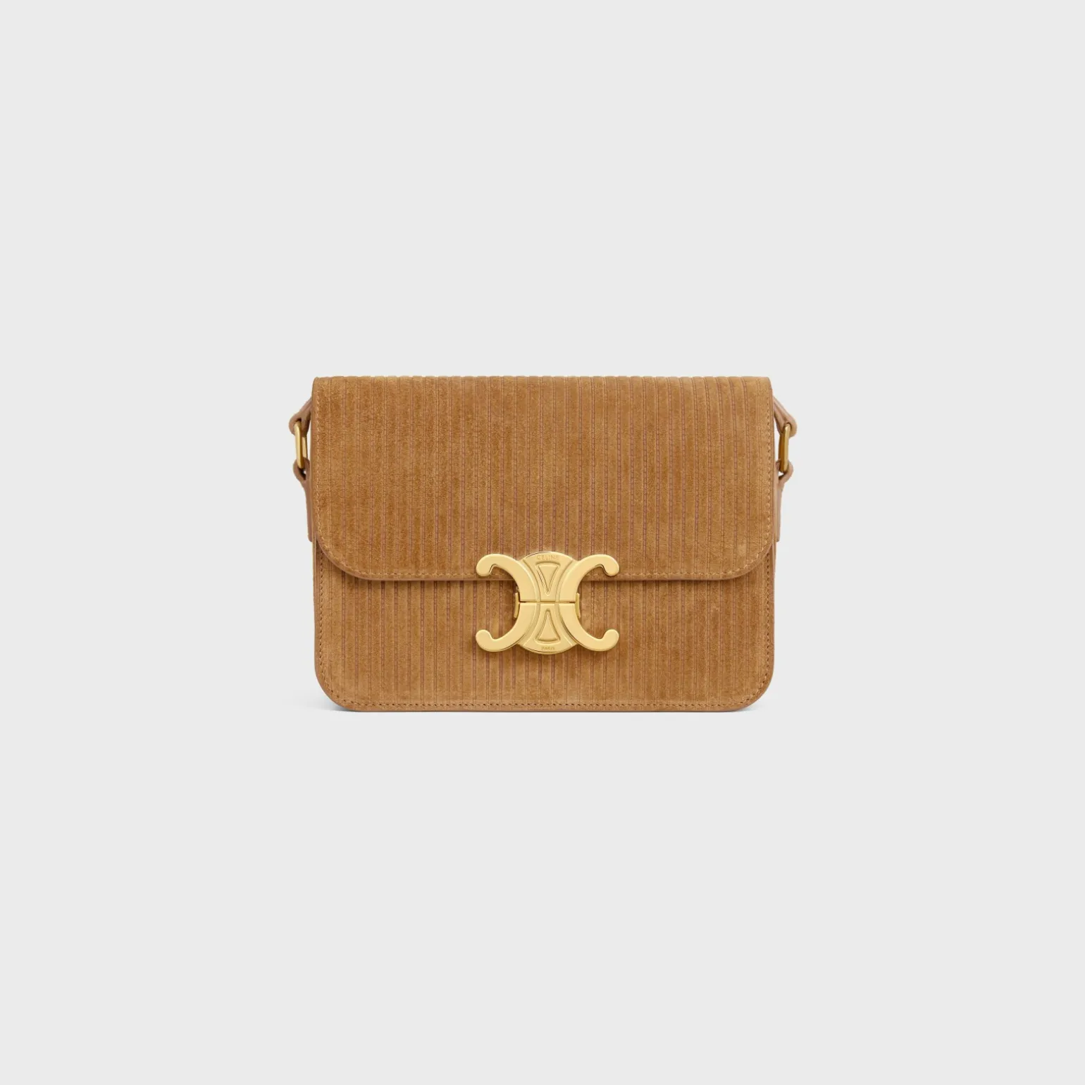 Teen Triomphe Bag in STRIPED SUEDE CALFSKIN