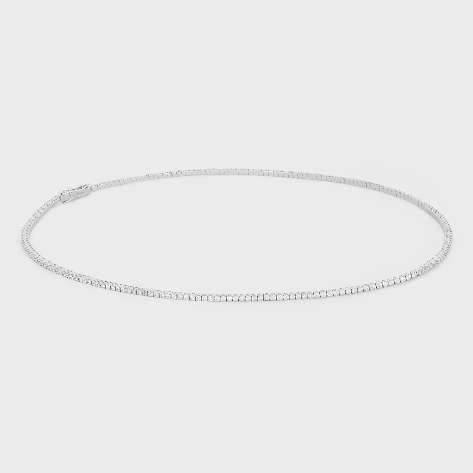 Tennis Necklace in White Gold and Diamonds