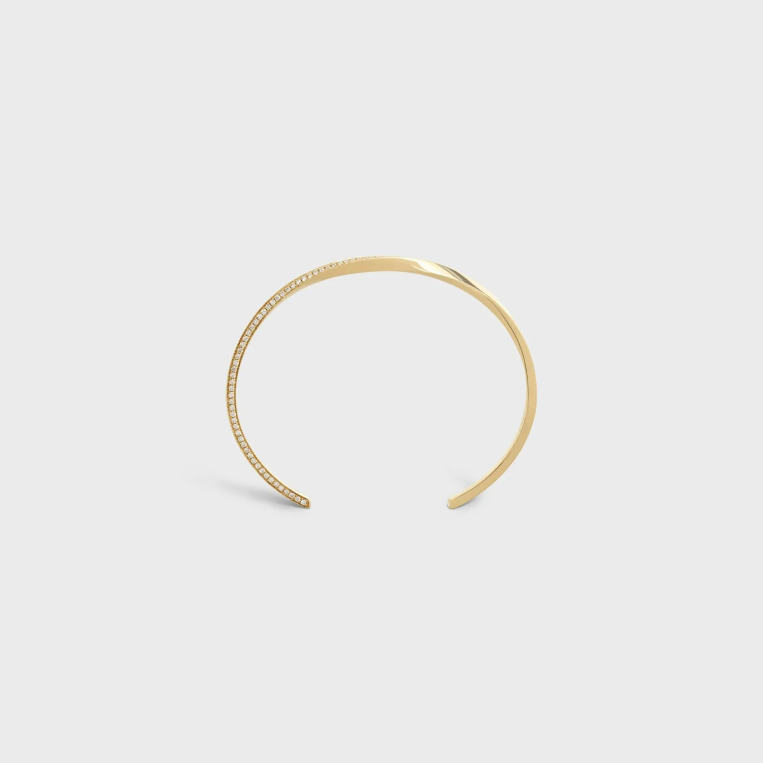 Torsion Bracelet in Yellow Gold and Diamonds