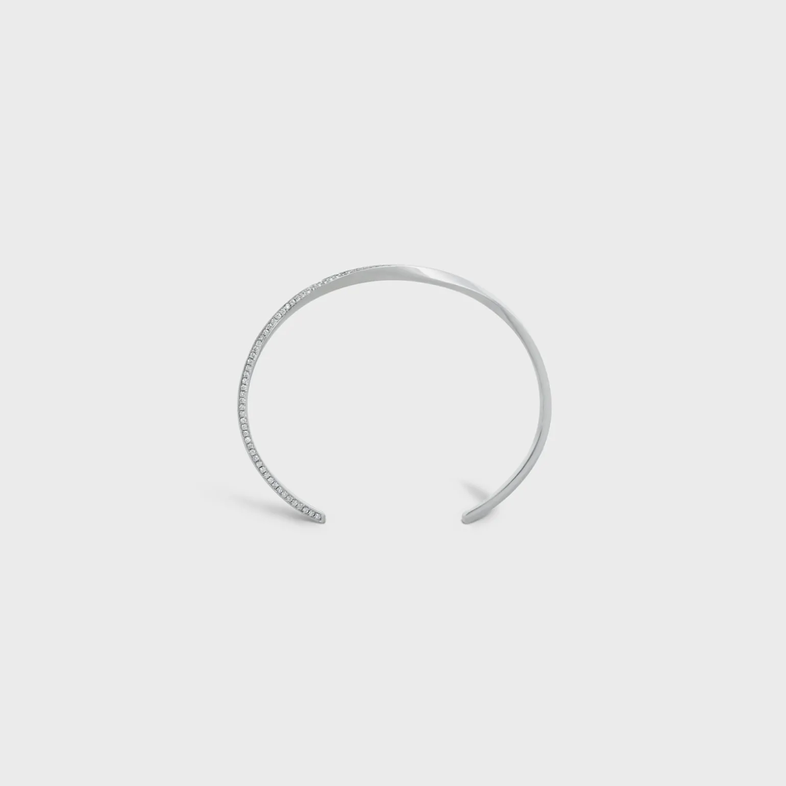 Torsion Bracelet in White Gold and Diamonds