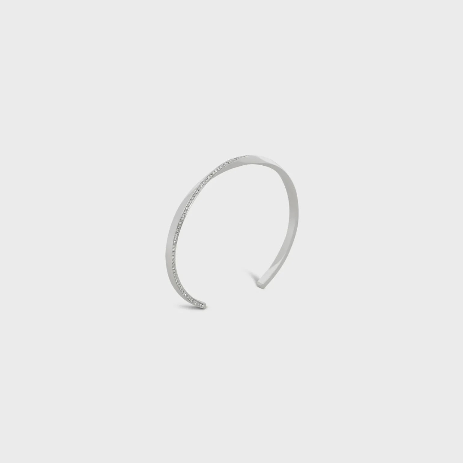 Torsion Bracelet in White Gold and Diamonds