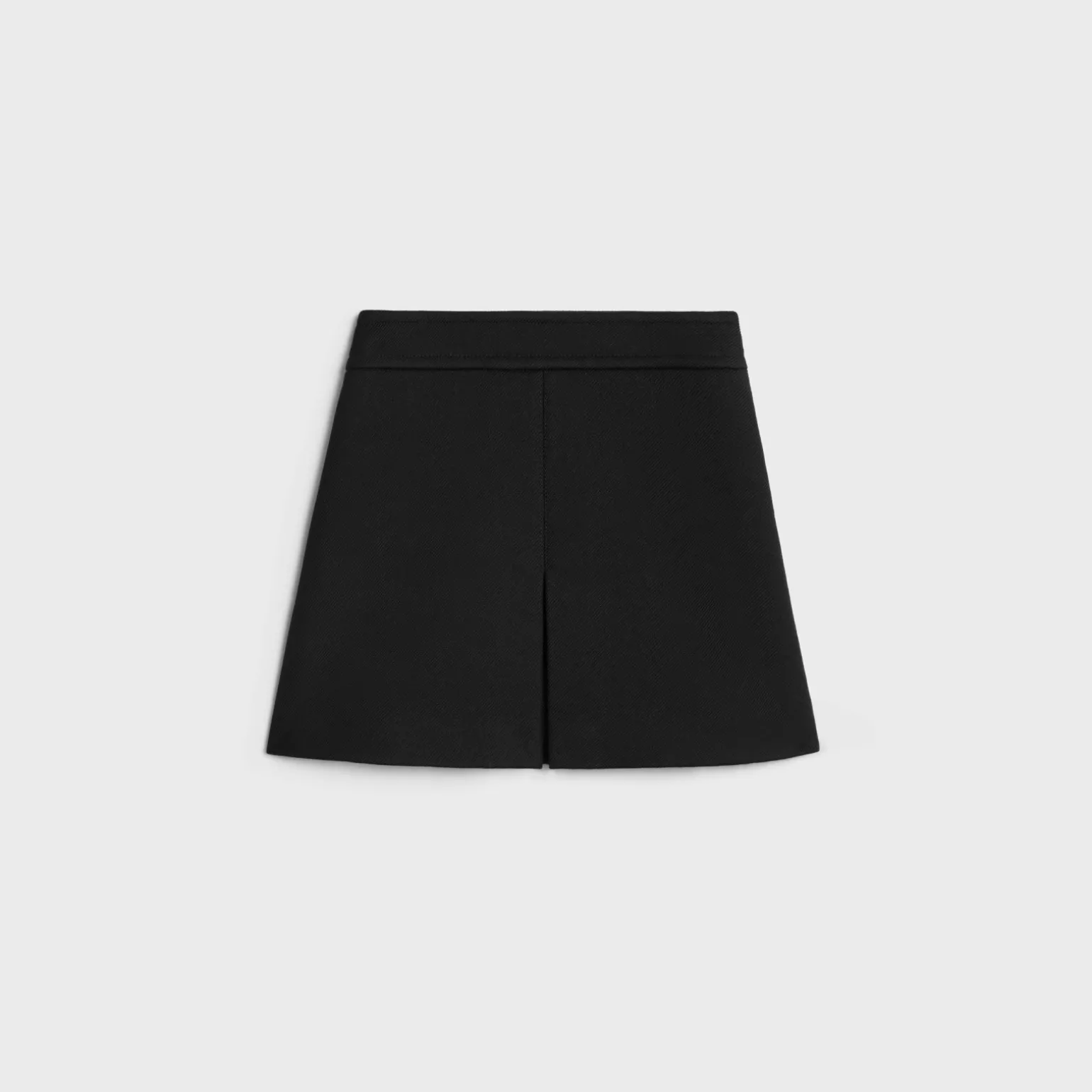 trapeze mini skirt in double faced wool twill