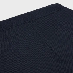 trapeze mini skirt in double faced wool tricotine