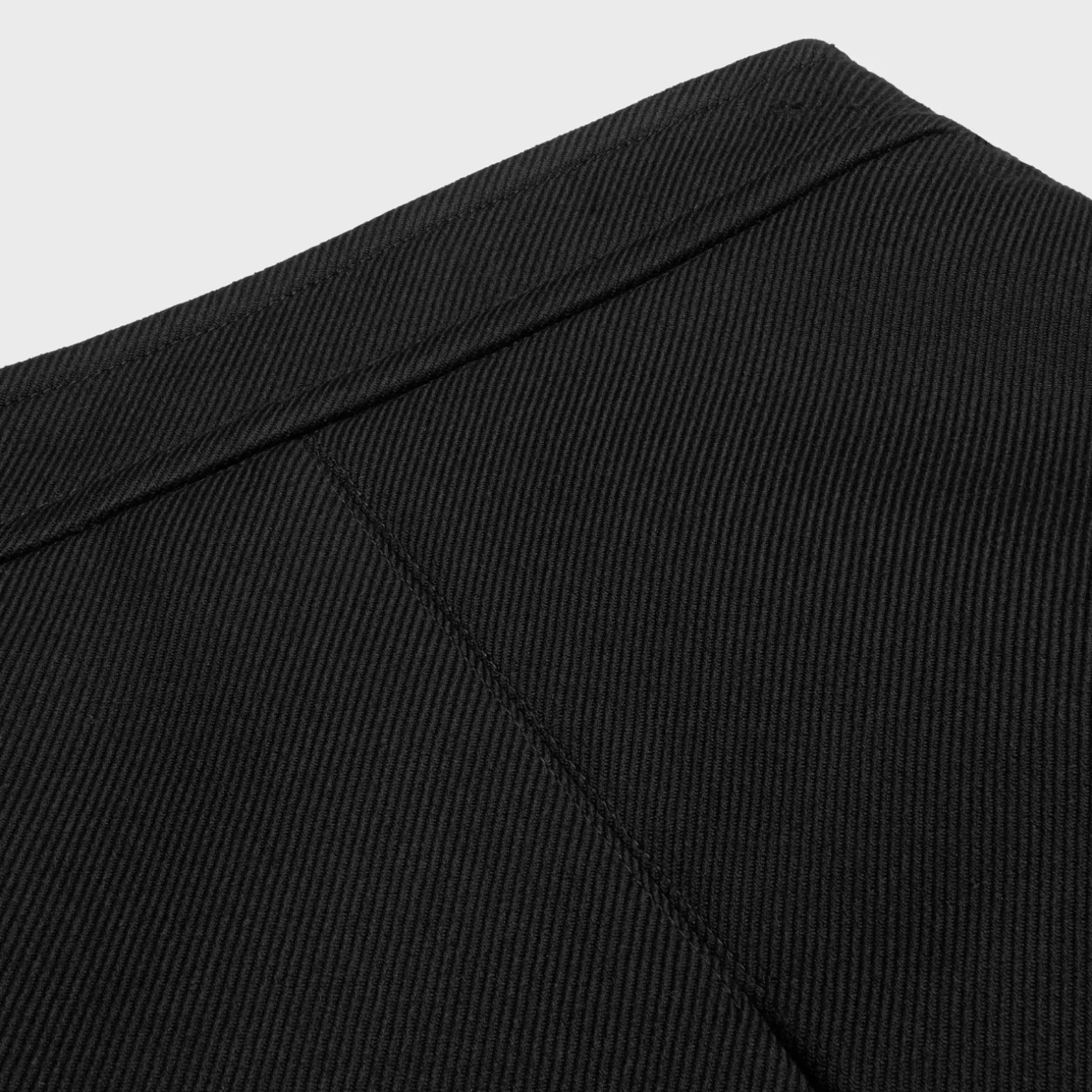 trapeze mini skirt in double faced wool twill