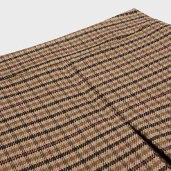 trapeze mini skirt in double face check wool