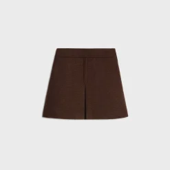 trapeze mini skirt in wool tweed