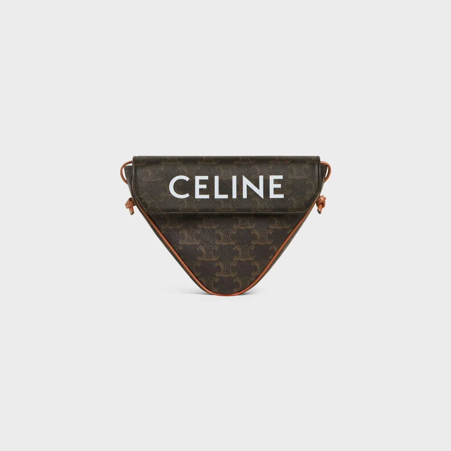 triangle bag in Triomphe Canvas with Celine print